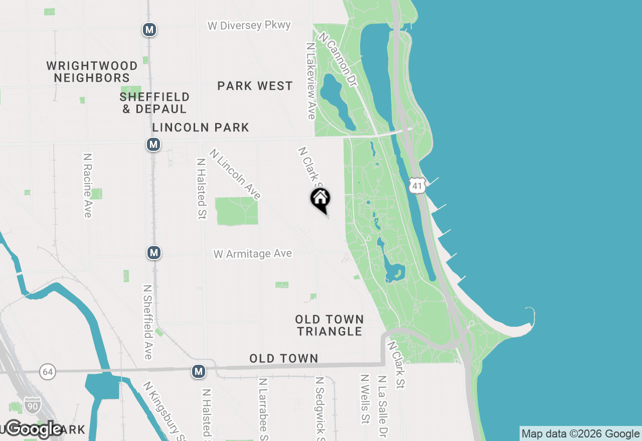 Map of 350 W Dickens Avenue #G, Chicago, IL 60614