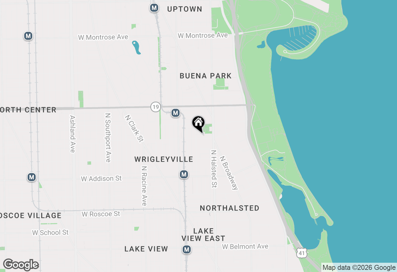 Map of 852 W Grace Street #T, Chicago, IL 60613