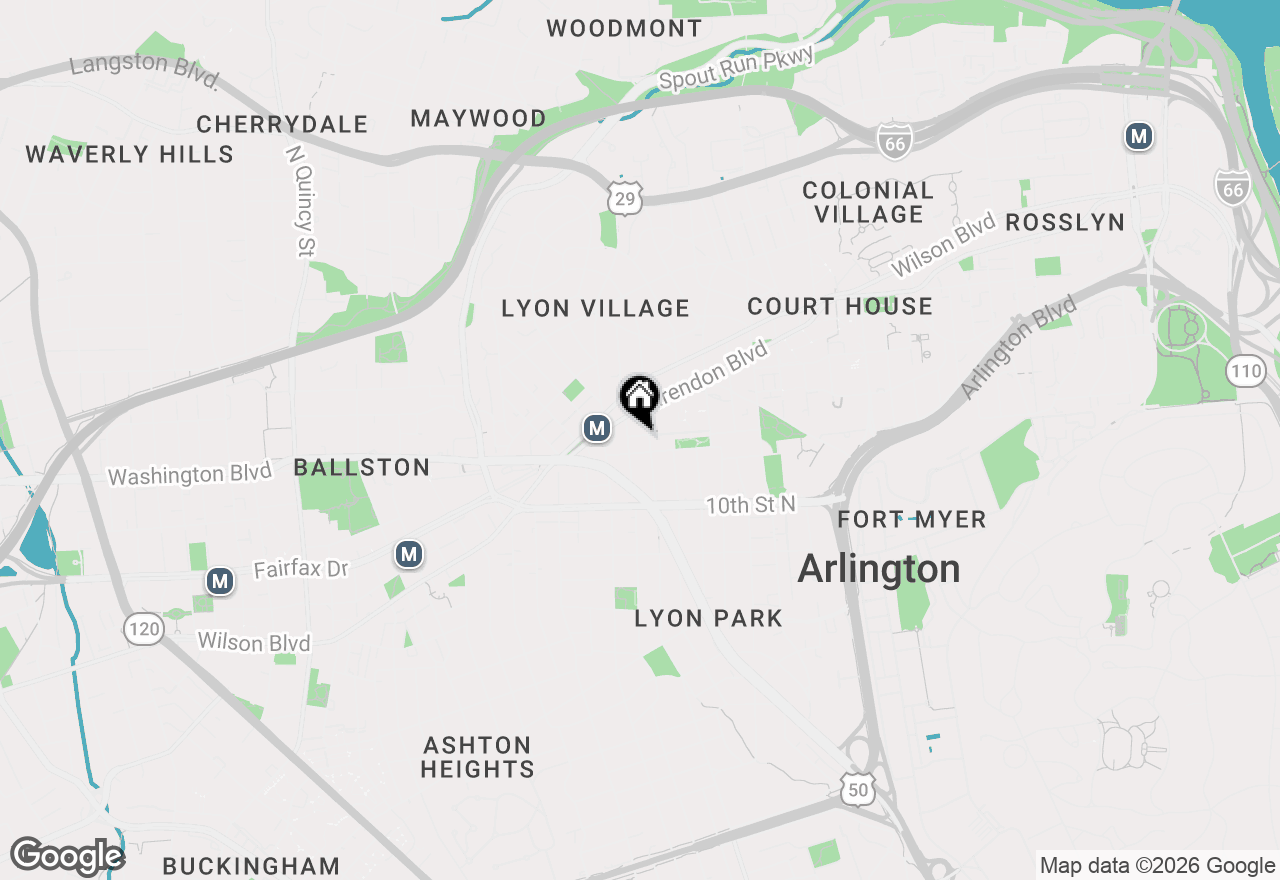 Map of 1201 N Garfield Street #PH02, Arlington, VA 22201