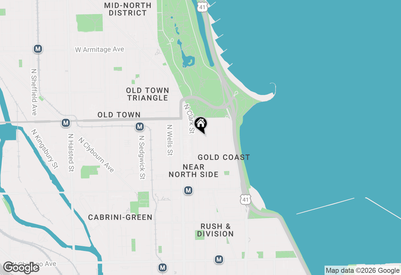 Map of 1450 N Dearborn Street #2A, Chicago, IL 60610