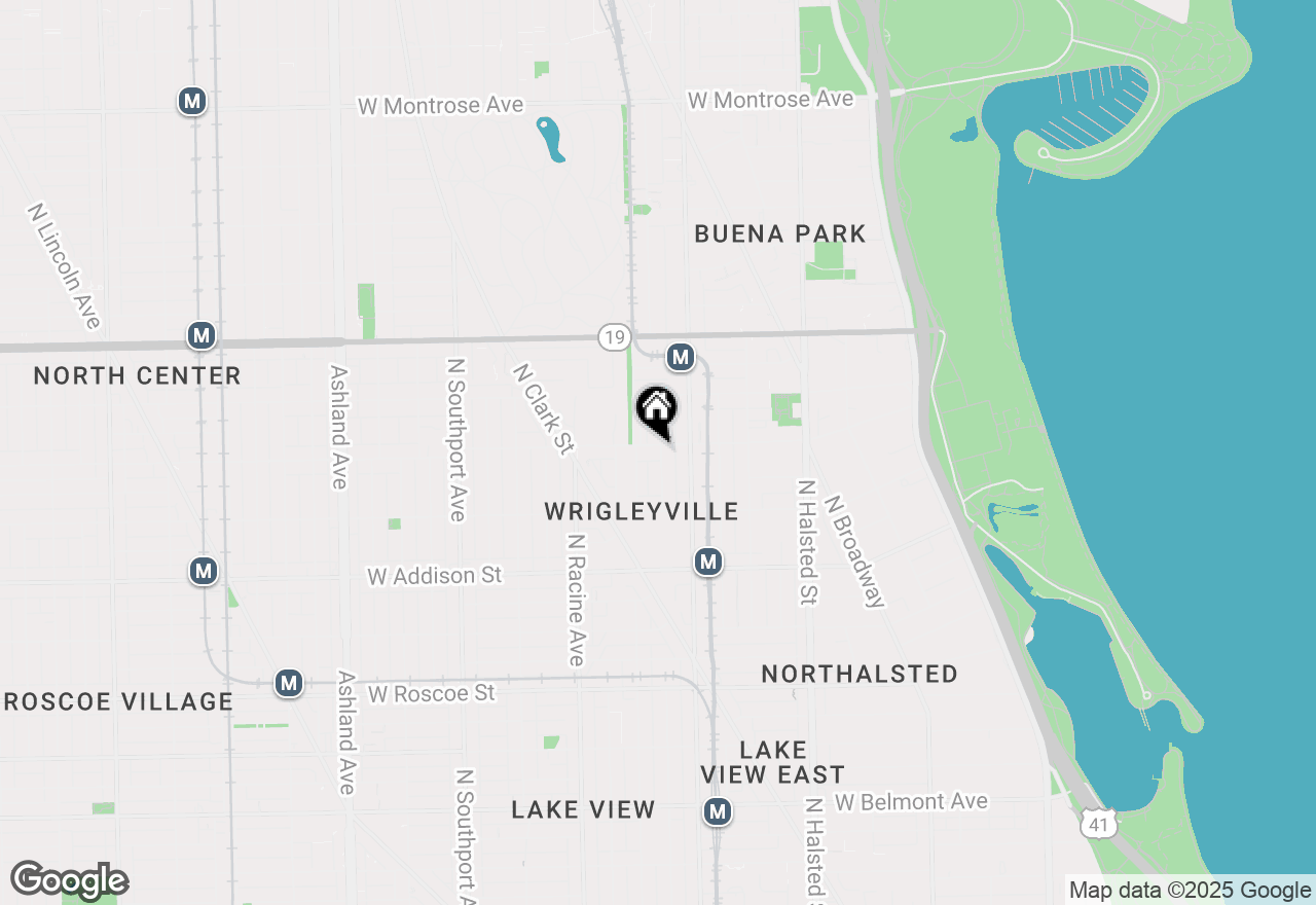 Map of 3762 N Kenmore Avenue #1S, Chicago, IL 60613