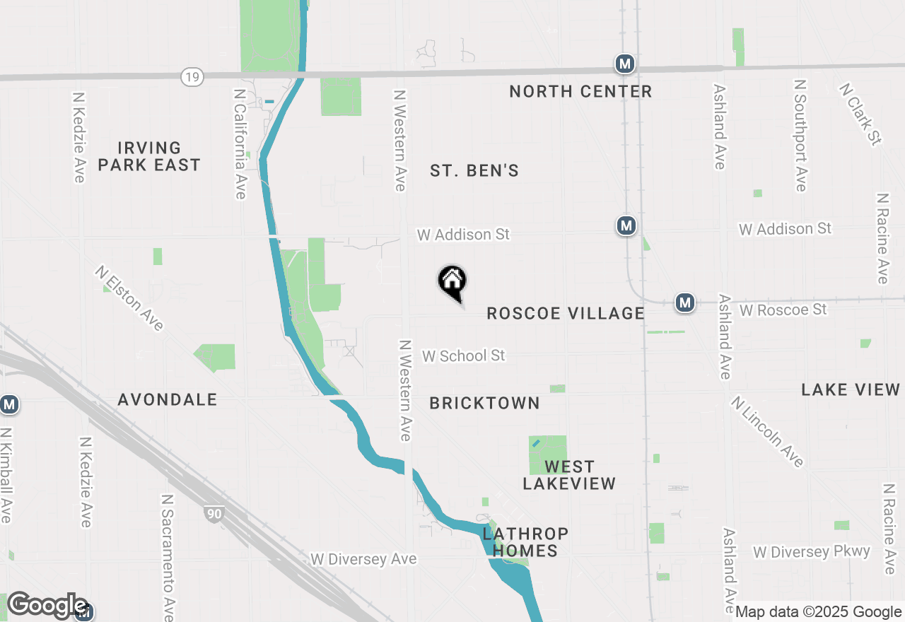 Map of 2250 W Roscoe Street #1, Chicago, IL 60618