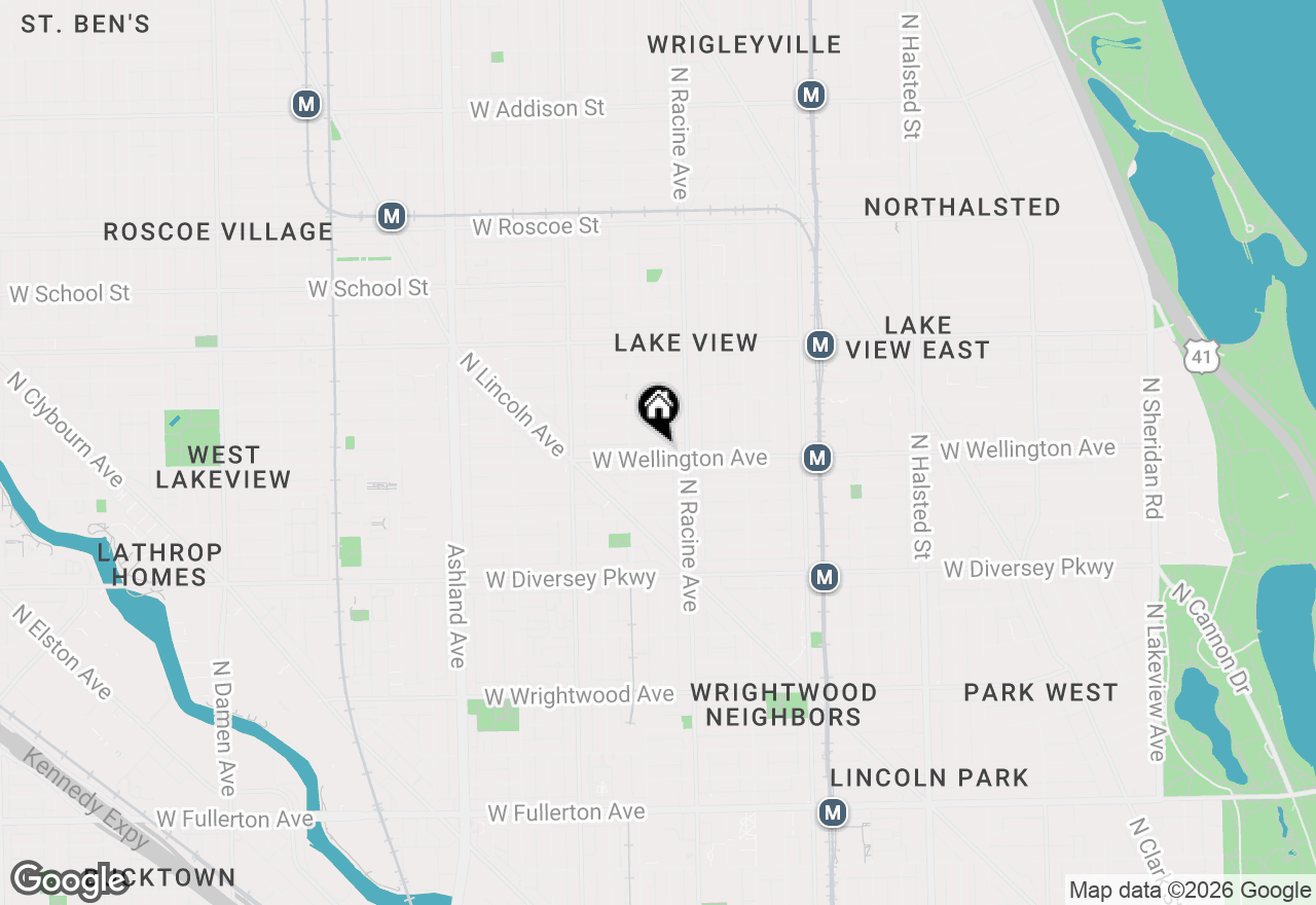 Map of 1228 W Wellington Avenue, Chicago, IL 60657