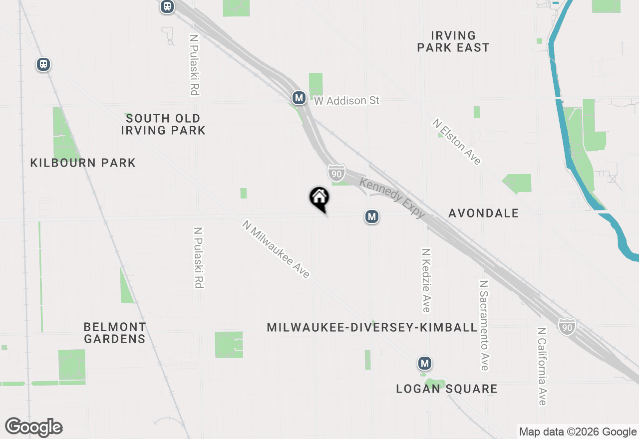 Map of 3545 W Belmont Avenue #4, Chicago, IL 60618