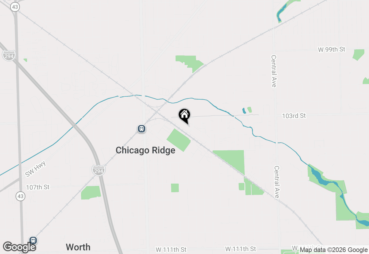 Map of 6131 S Marshall Avenue #1E, Chicago Ridge, IL 60415
