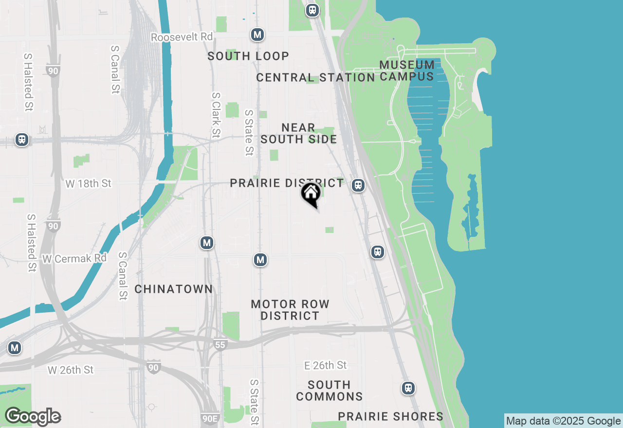 Map of 212 E Cullerton Street #PH06, Chicago, IL 60616