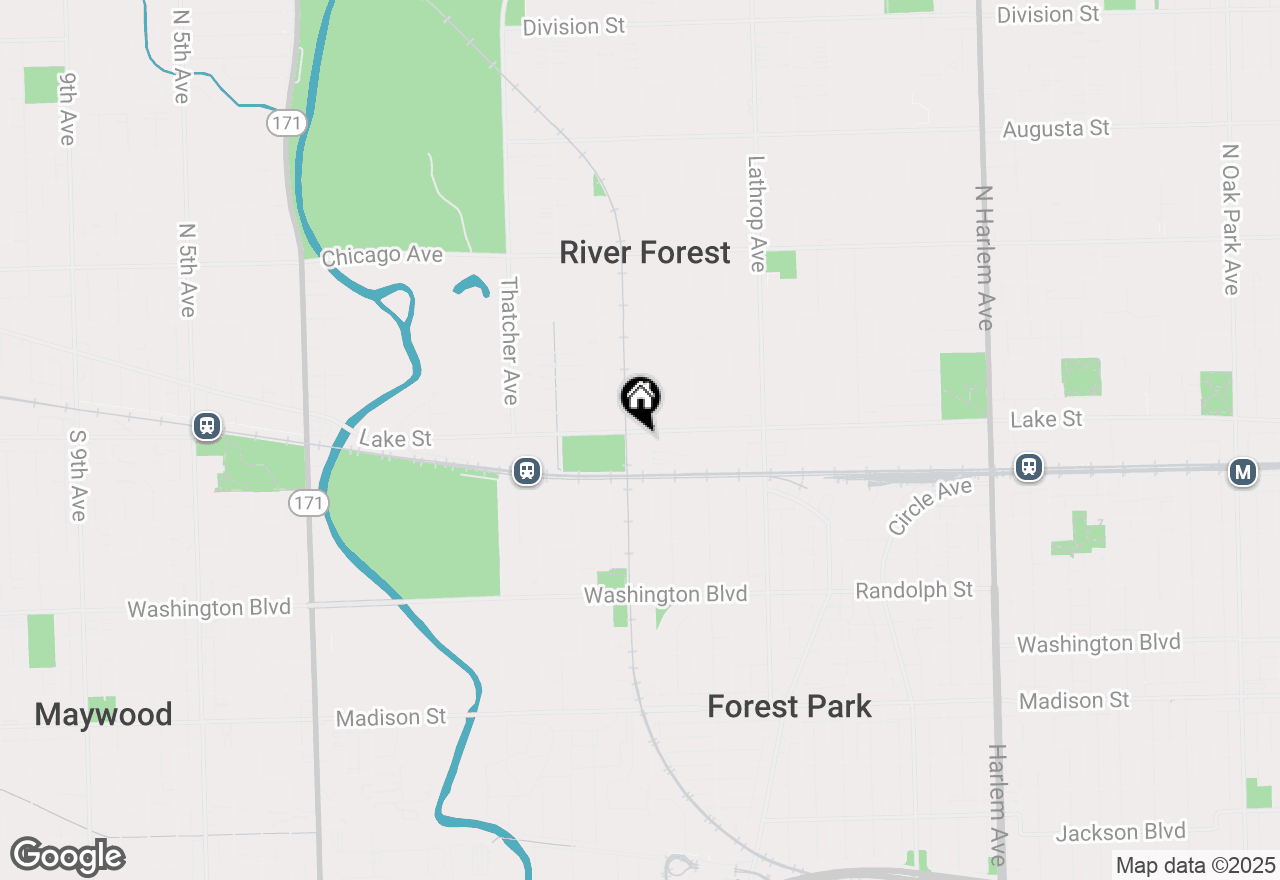 Map of 424 Park Avenue #205, River Forest, IL 60305