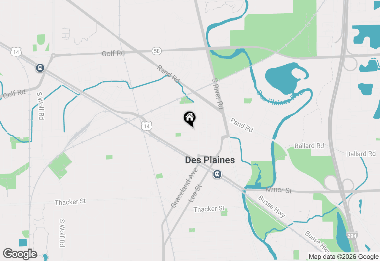 Map of 1349 E Washington Street #404, Des Plaines, IL 60016