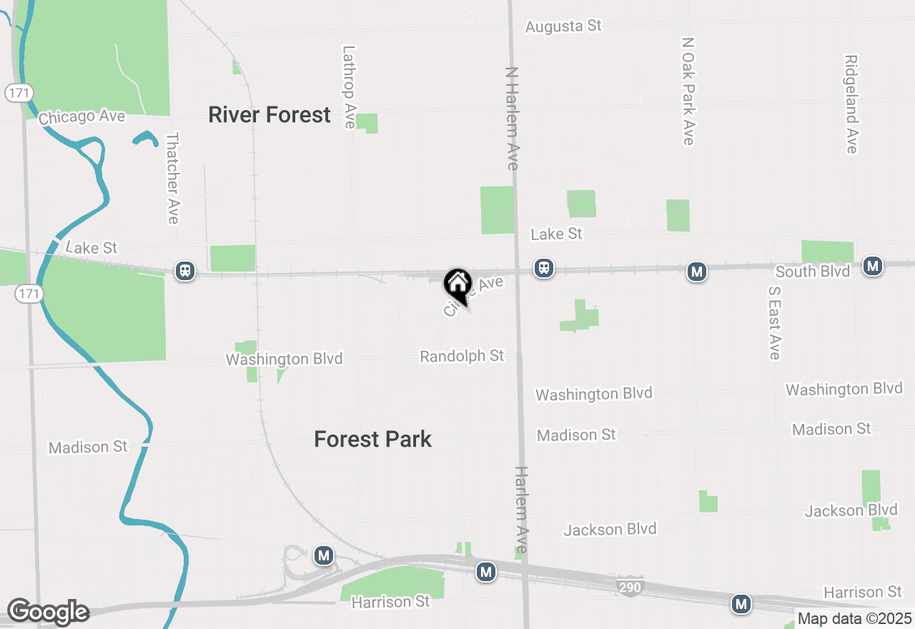 Map of 7301 Franklin Street, Forest Park, IL 60130