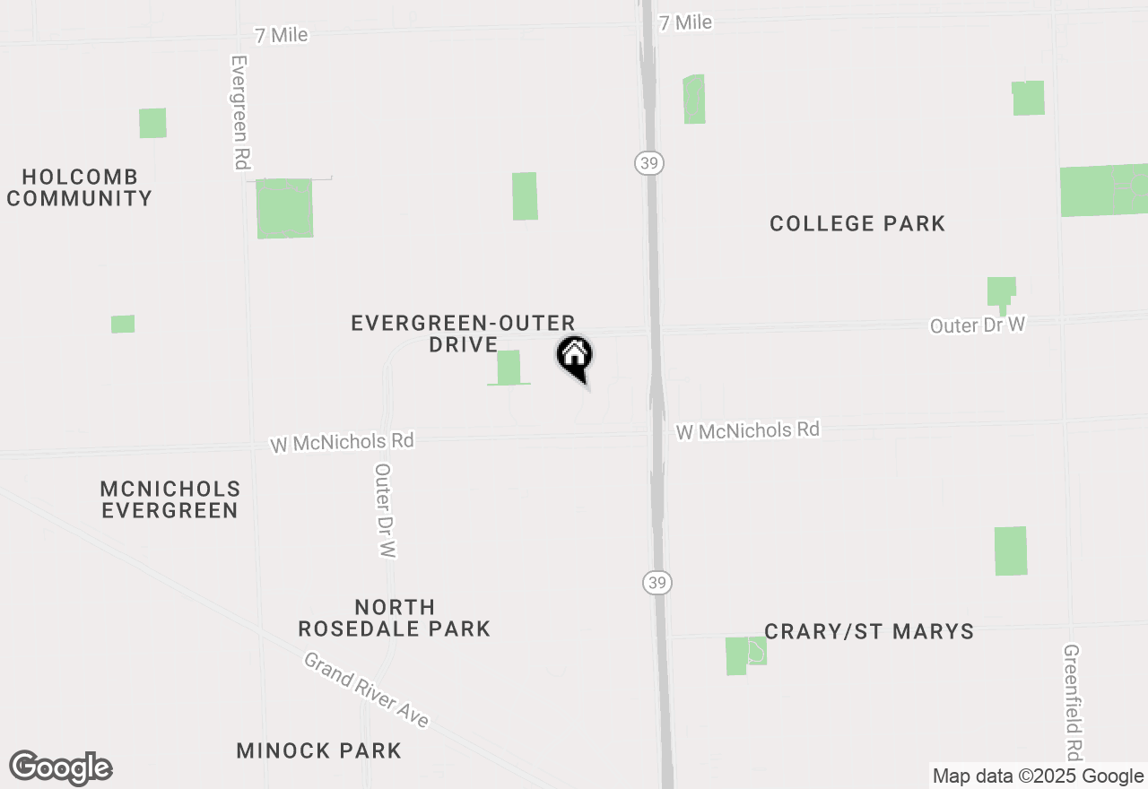 Map of (Address confidential), Detroit, Michigan 48219