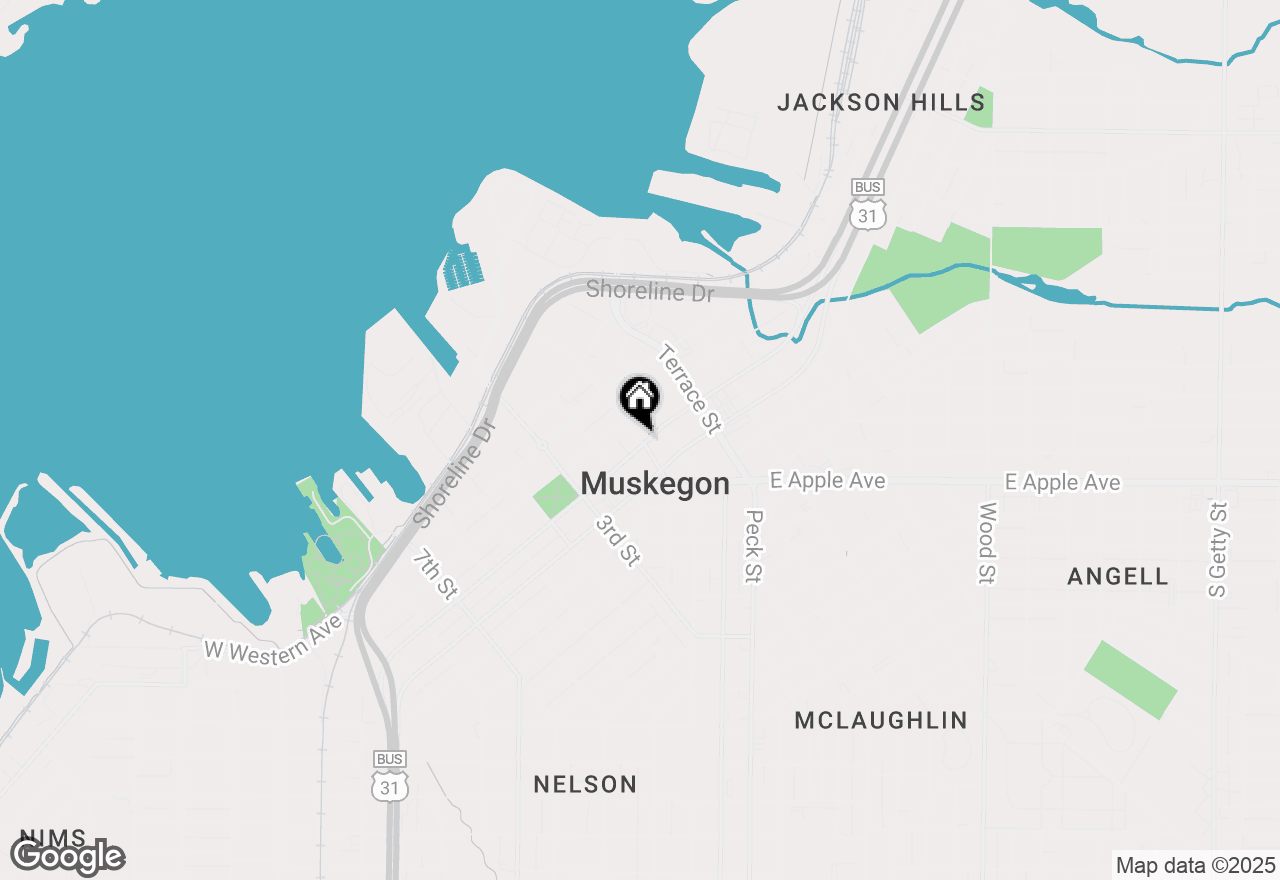 Map of 880 1st Street, Muskegon, MI 49440