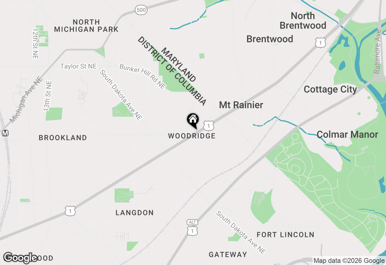 Map of 2804 Rhode Island Avenue Ne, Washington, DC 20018