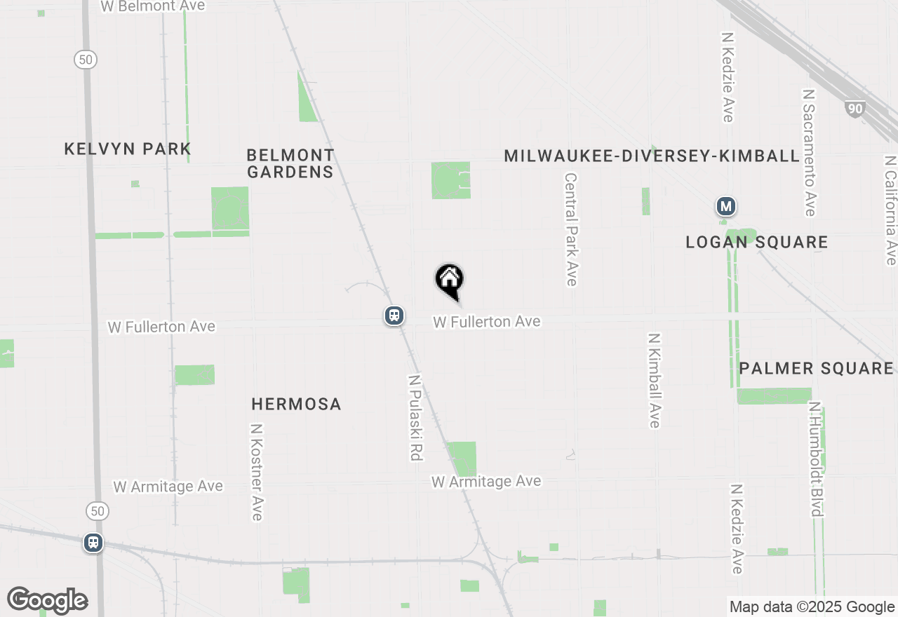 Map of 2416 N Springfield Avenue #2, Chicago, IL 60647