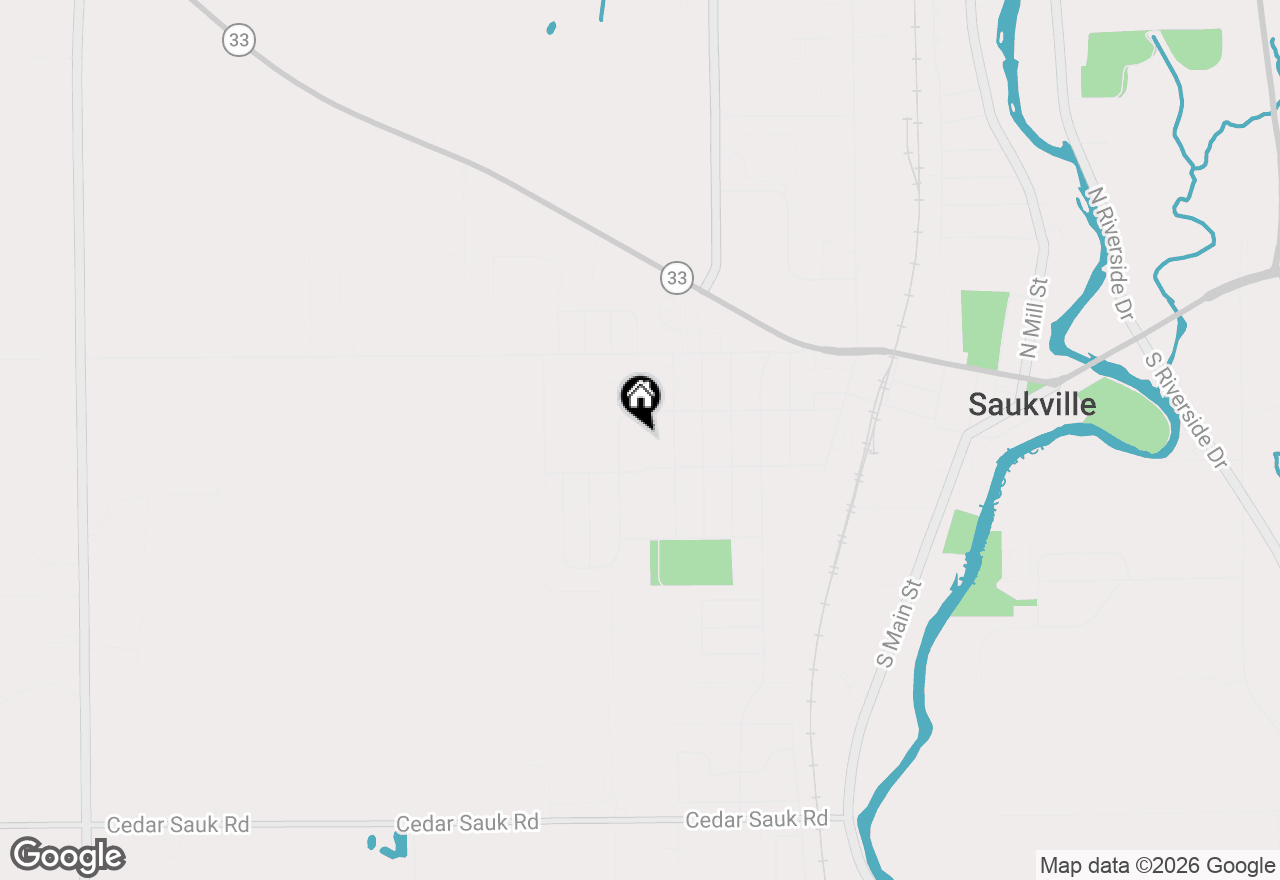 Map of 214 S Cottrell Dr, Saukville, WI 53080