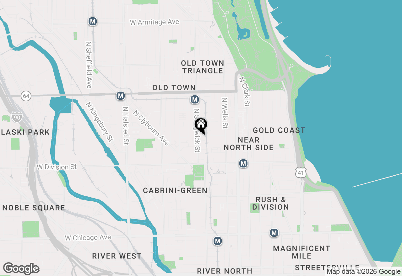 Map of 335 W Evergreen Avenue, Chicago, IL 60610