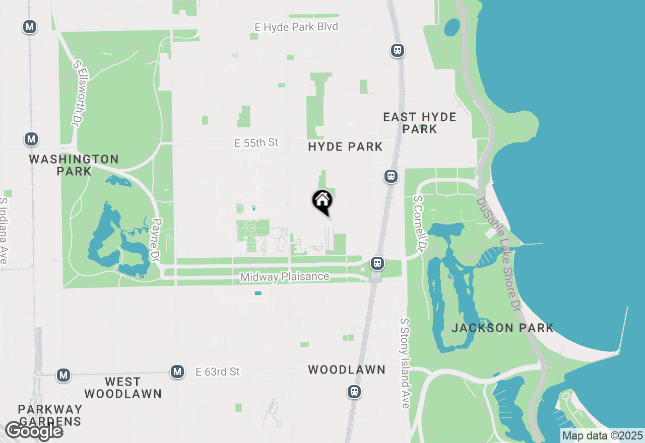 Map of 5750 S Kenwood Avenue #2S, Chicago, IL 60637