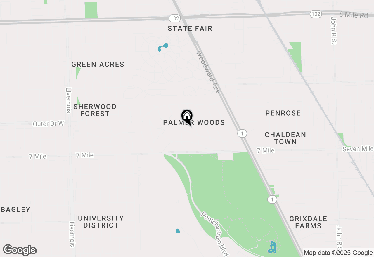 Map of 1686 Balmoral Drive, Detroit, MI 48203