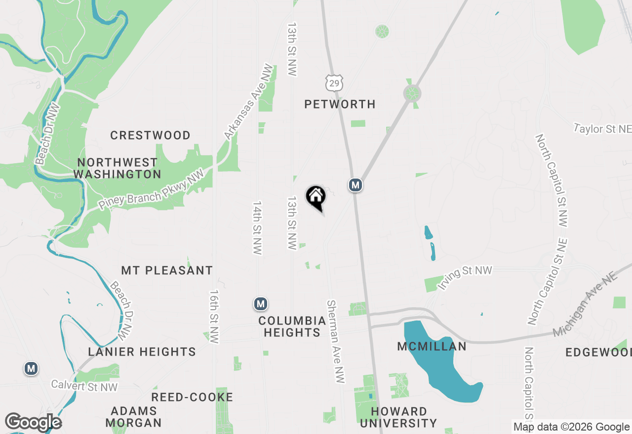 Map of 1011 Otis Place Nw, Washington, DC 20010