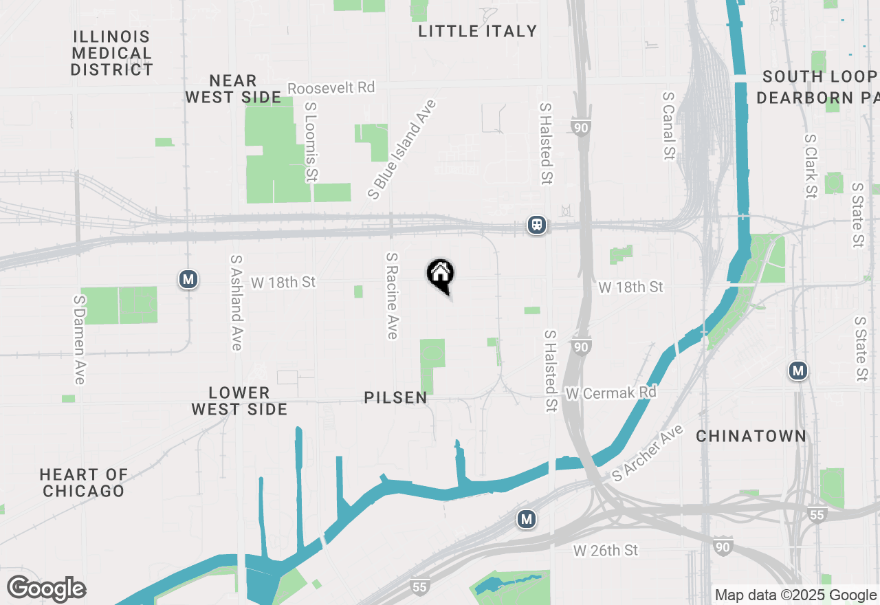 Map of 1836 S Carpenter Street, Chicago, IL 60608