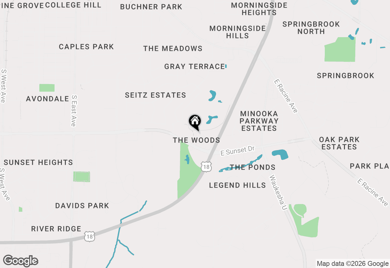 Map of 1321 Camden Way #B, Waukesha, WI 53186