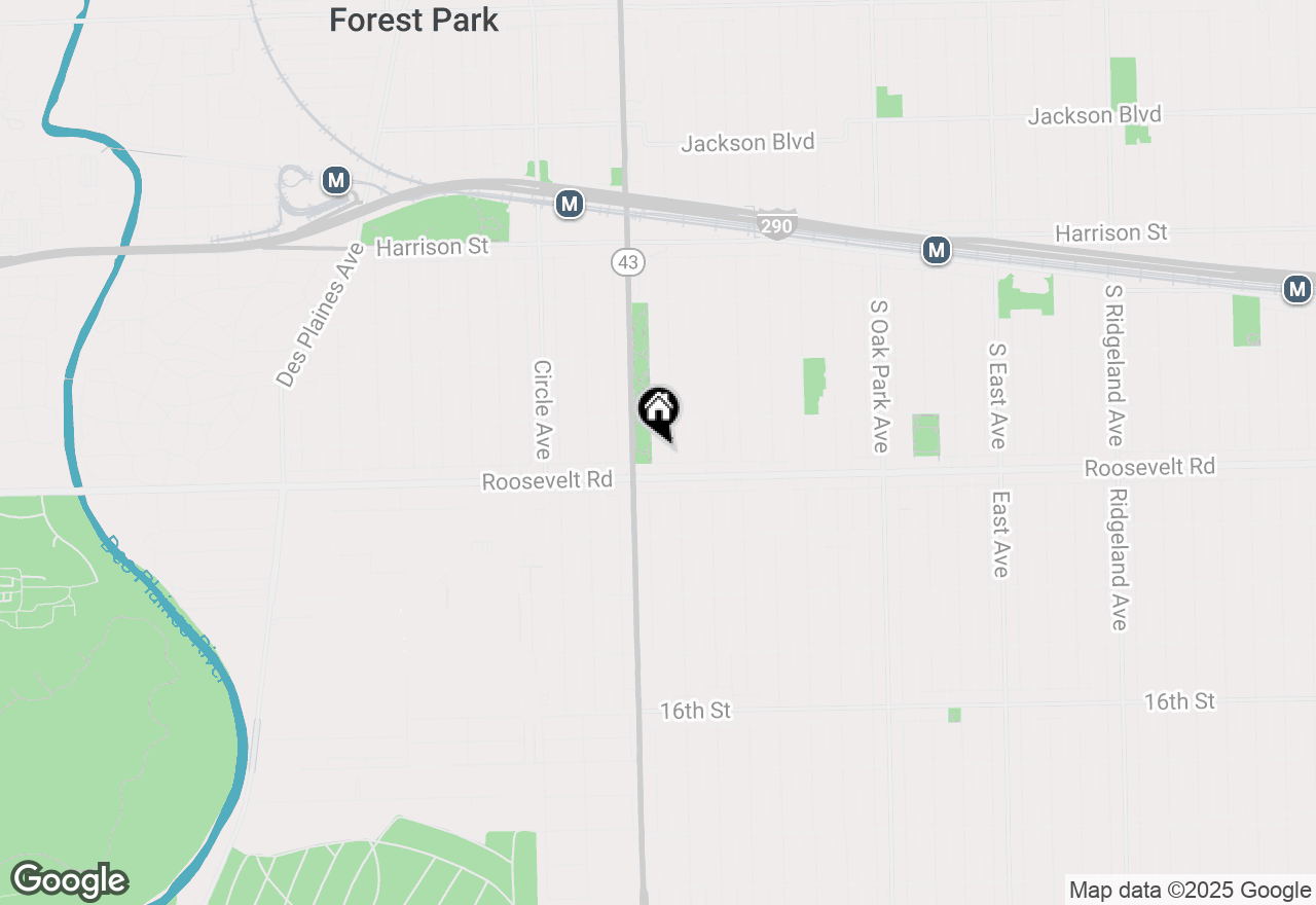 Map of 1176 S Maple Avenue, Oak Park, IL 60304