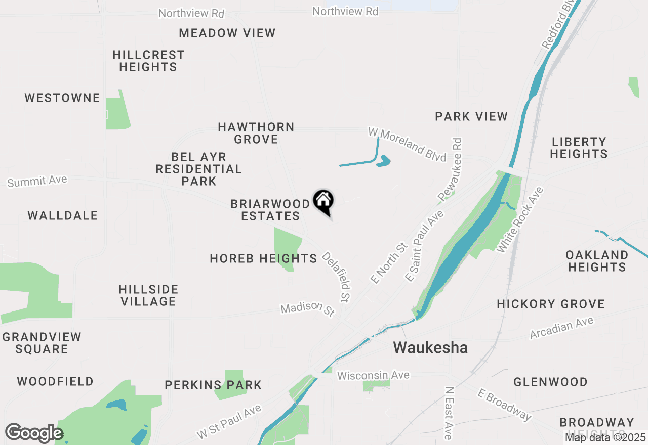 Map of 332 Bidwell Ave, Waukesha, WI 53188