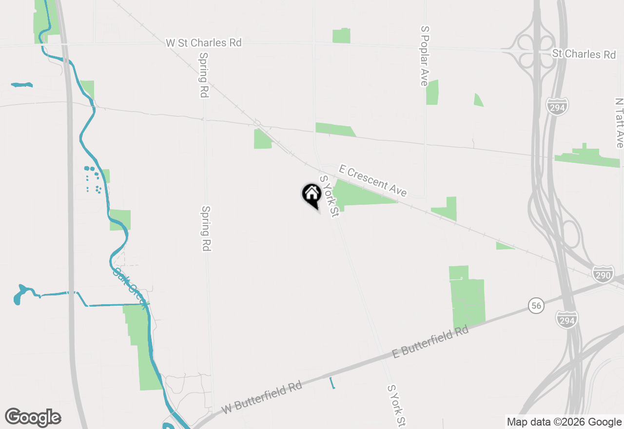 Map of 676 S Euclid Avenue, Elmhurst, IL 60126