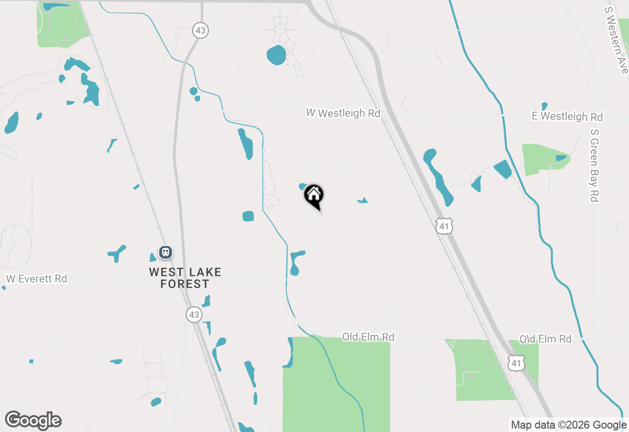 Map of 615 Whitehall Lane, Lake Forest, IL 60045