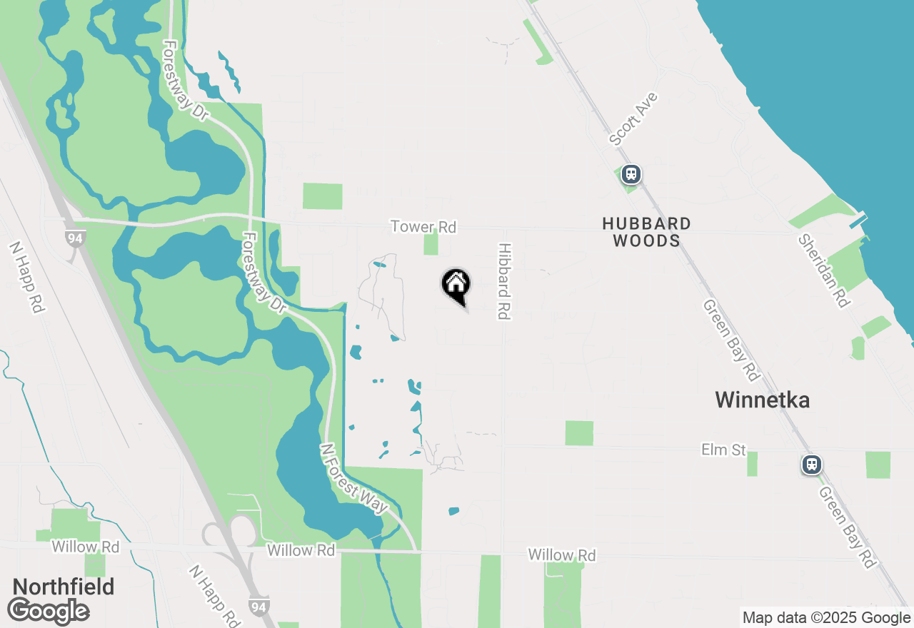 Map of 1340 Westmoor Trail, Winnetka, IL 60093