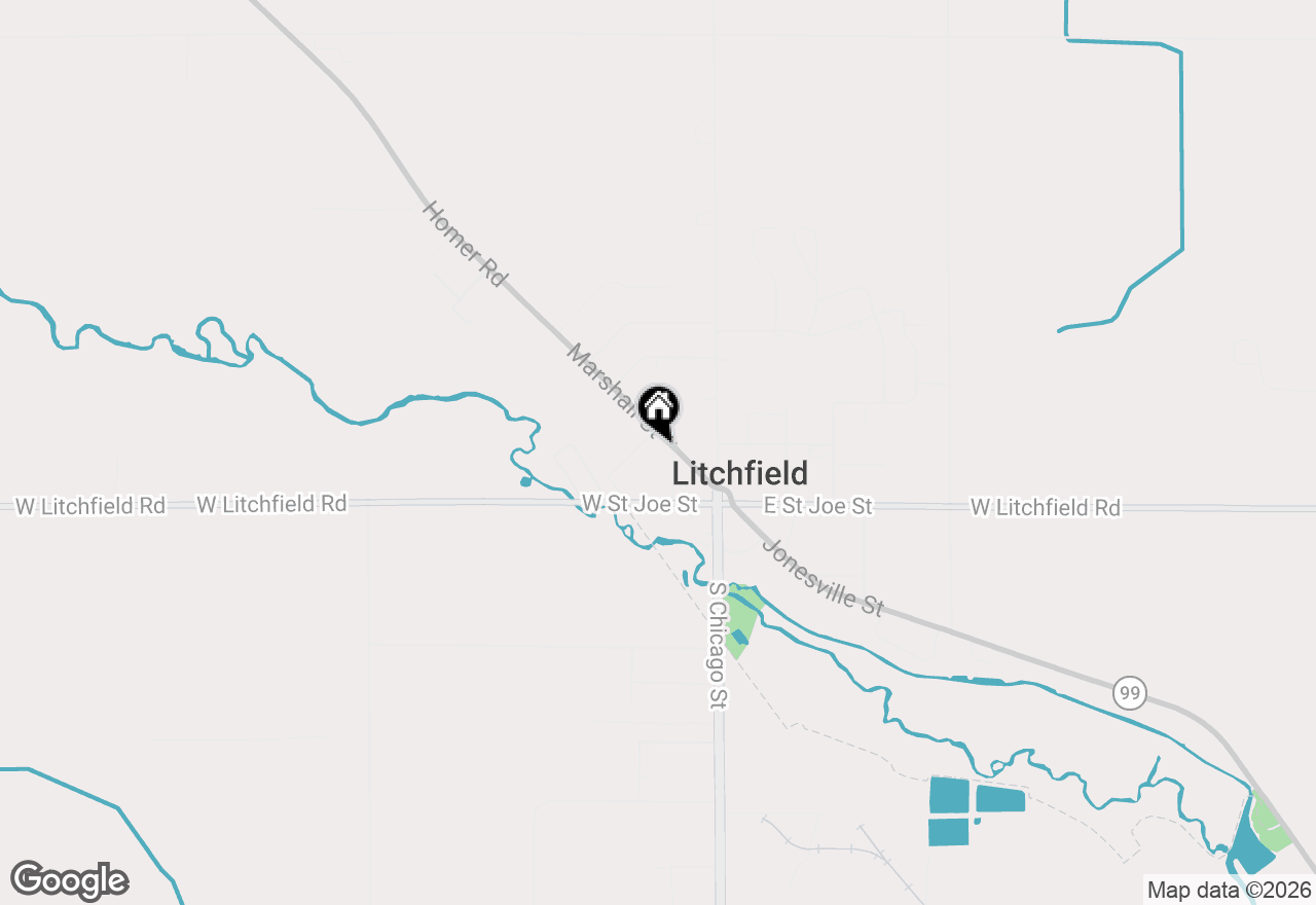 Map of 203 Marshall Street, Litchfield, MI 49252