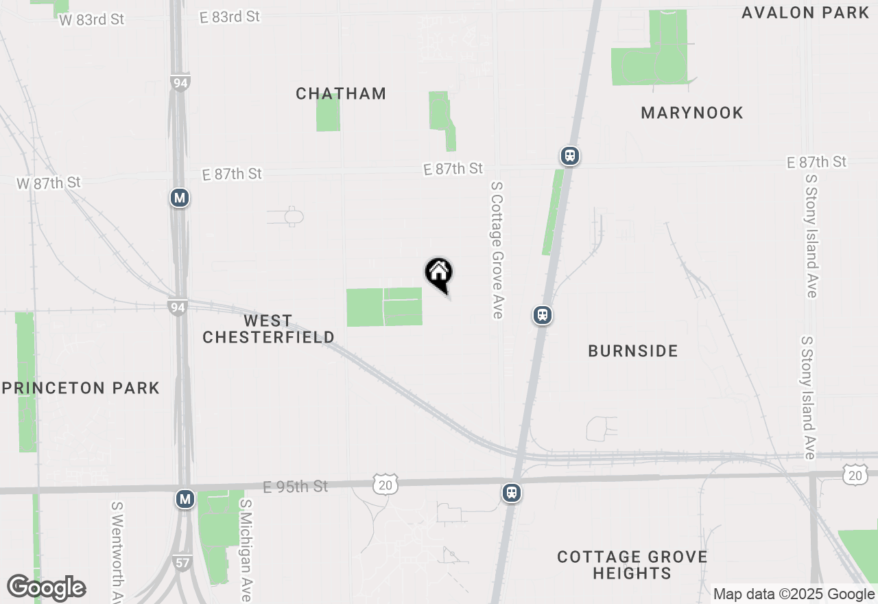 Map of 624 E 90th Place, Chicago, IL 60619