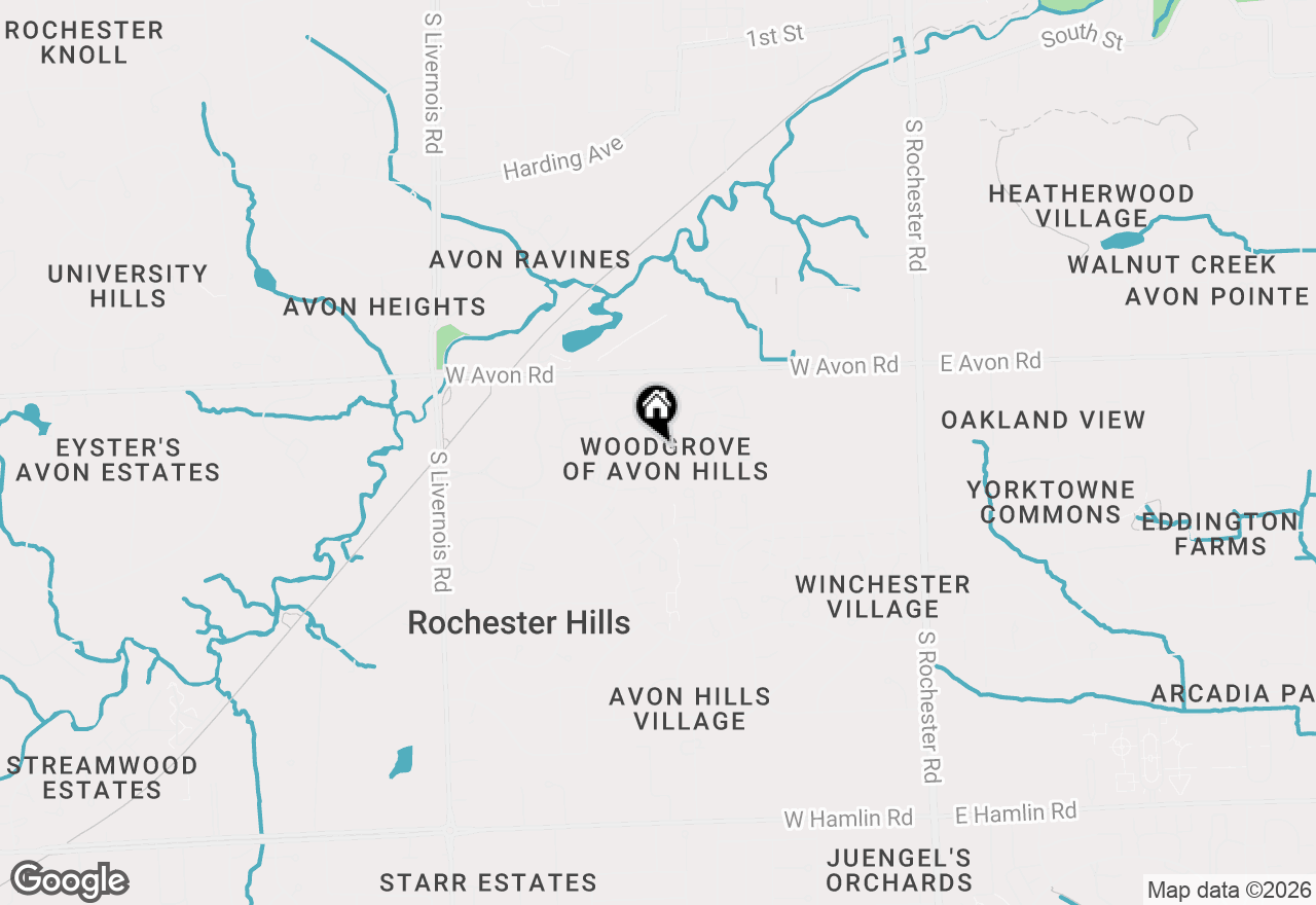 Map of 845 Langdon Court, Rochester Hills, MI 48307