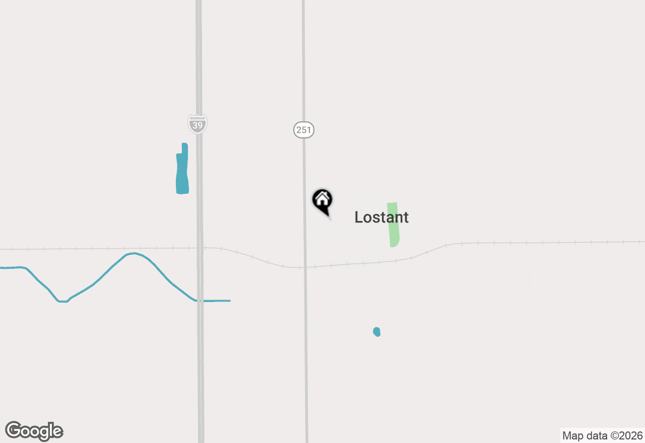Map of 412 W 2nd Street, Lostant, IL 61334
