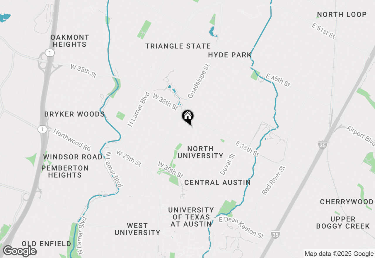 Map of 400 W 35th St #203, Austin, TX 78705