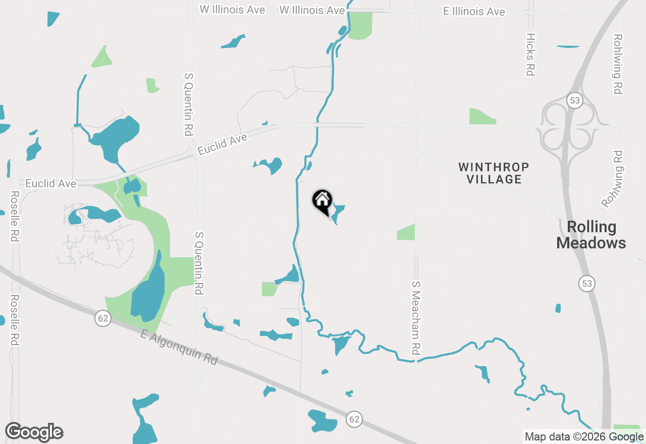 Map of 112 Ironwood Court, Rolling Meadows, IL 60008