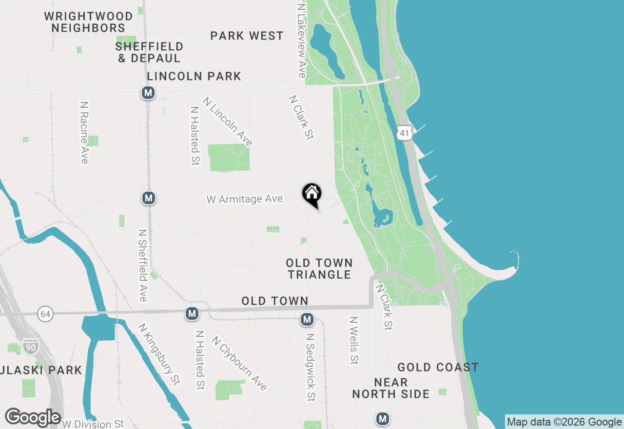 Map of 1923 N Sedgwick Street #1R, Chicago, IL 60614