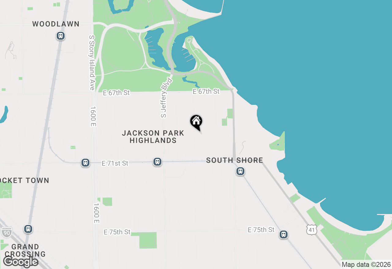 Map of 6926 S Paxton Avenue #1N, Chicago, IL 60649