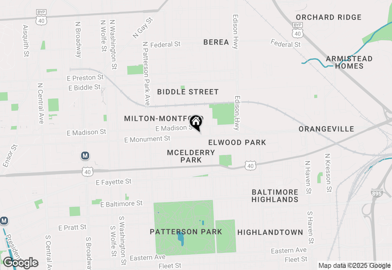 Map of 2720 E Monument Street, Baltimore, MD 21205