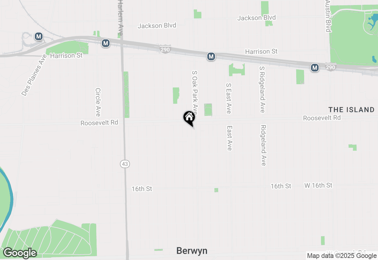 Map of 1227 Grove Avenue, Berwyn, IL 60402