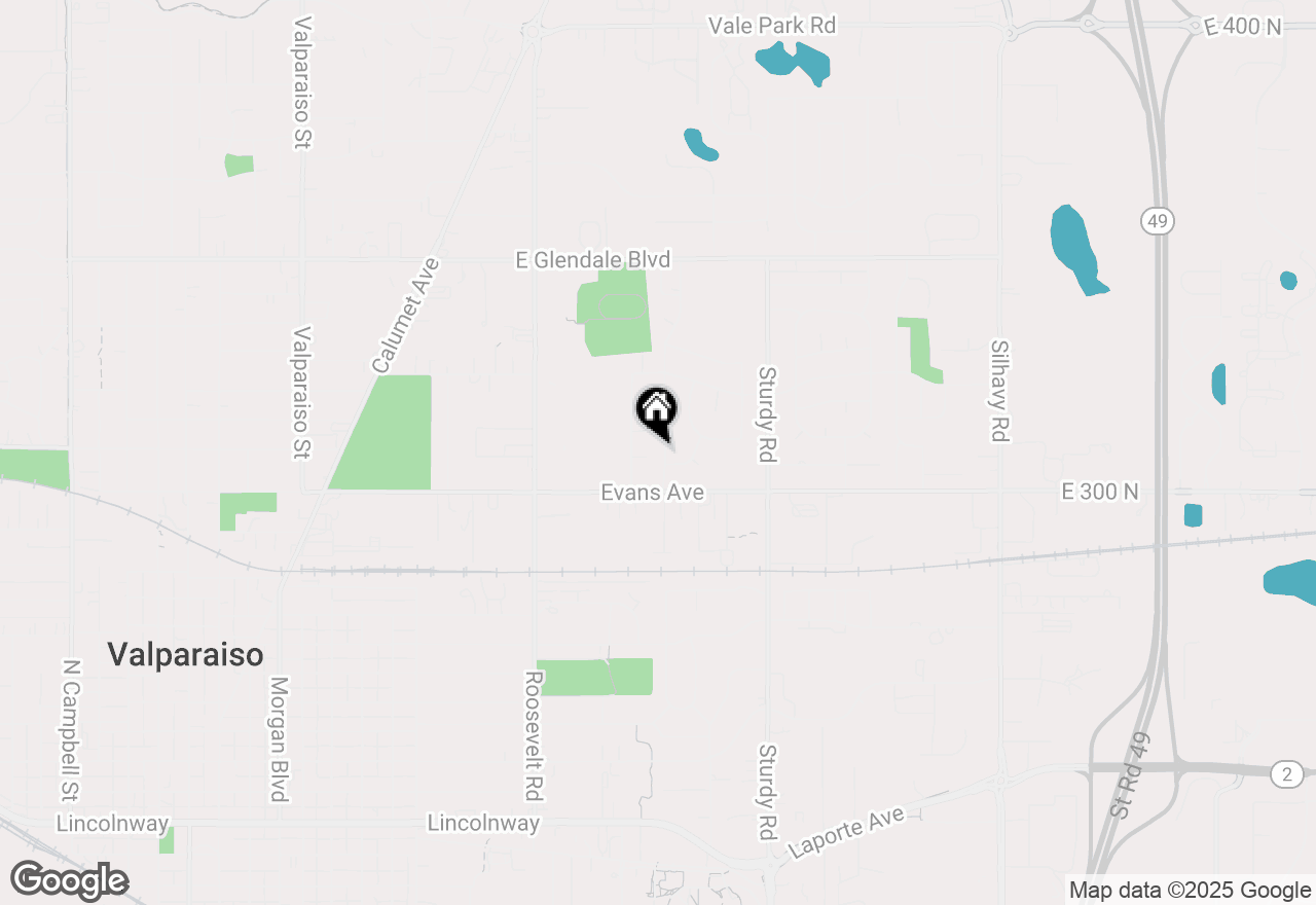 Map of 1205 Monticello Park Drive, Valparaiso, IN 46383
