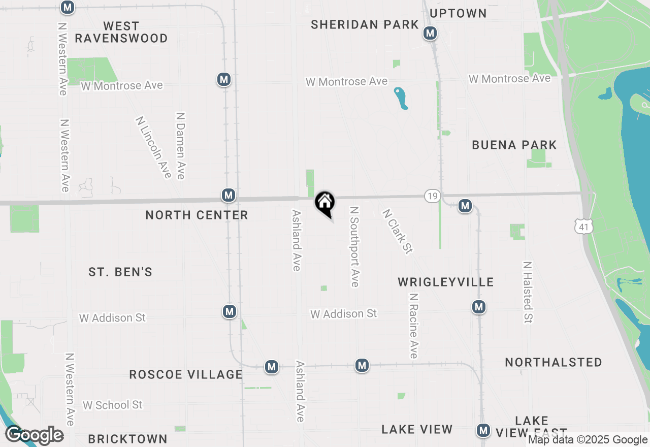 Map of 1462 W Byron Street #PH, Chicago, IL 60613