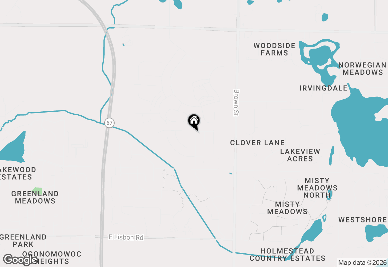 Map of 1480 Prairie Creek Blvd, Oconomowoc, WI 53066