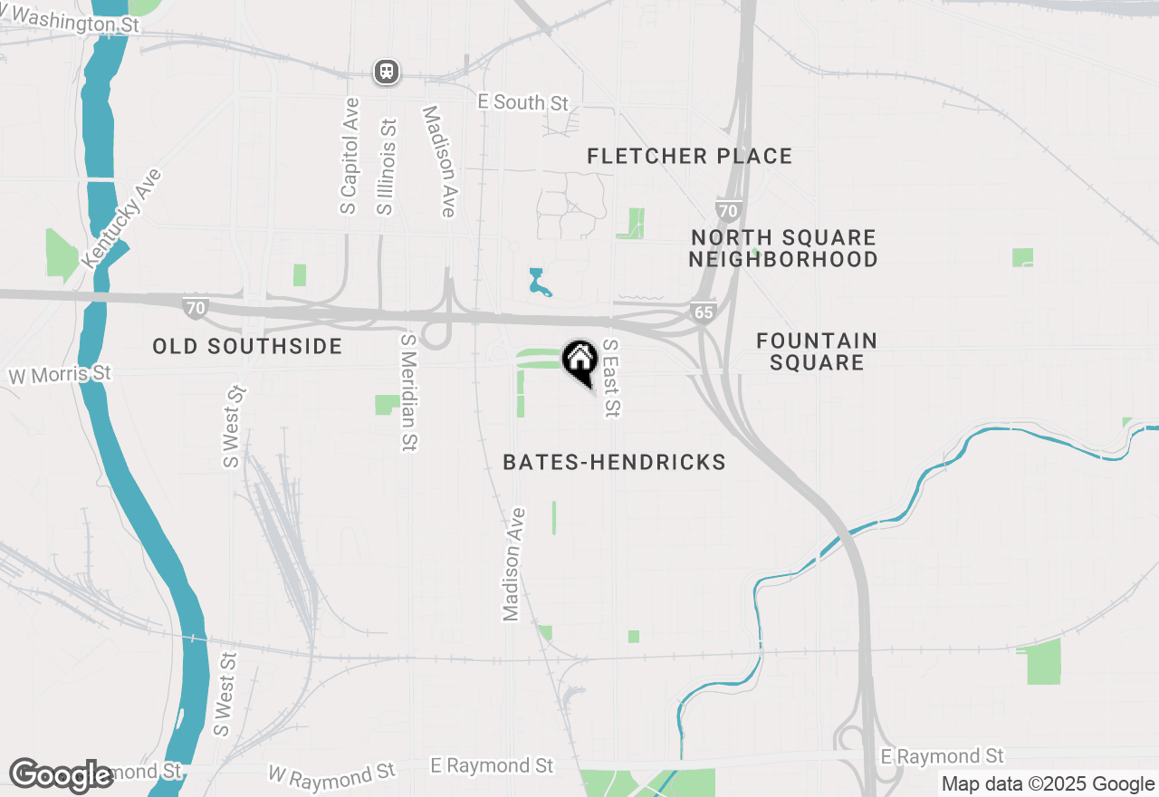 Map of 401 Sanders Street, Indianapolis, IN 46225