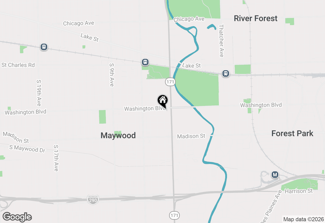 Map of 606 S 2nd Avenue, Maywood, IL 60153