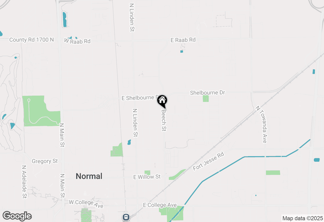 Map of 1303 N Beech Street, Normal, IL 61761