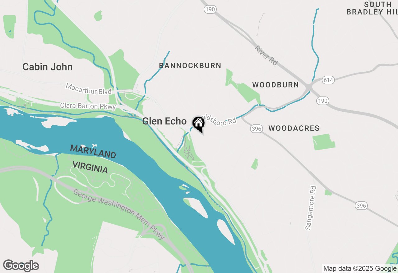 Map of 6812 Tulip Hill Terrace, Bethesda, MD 20816