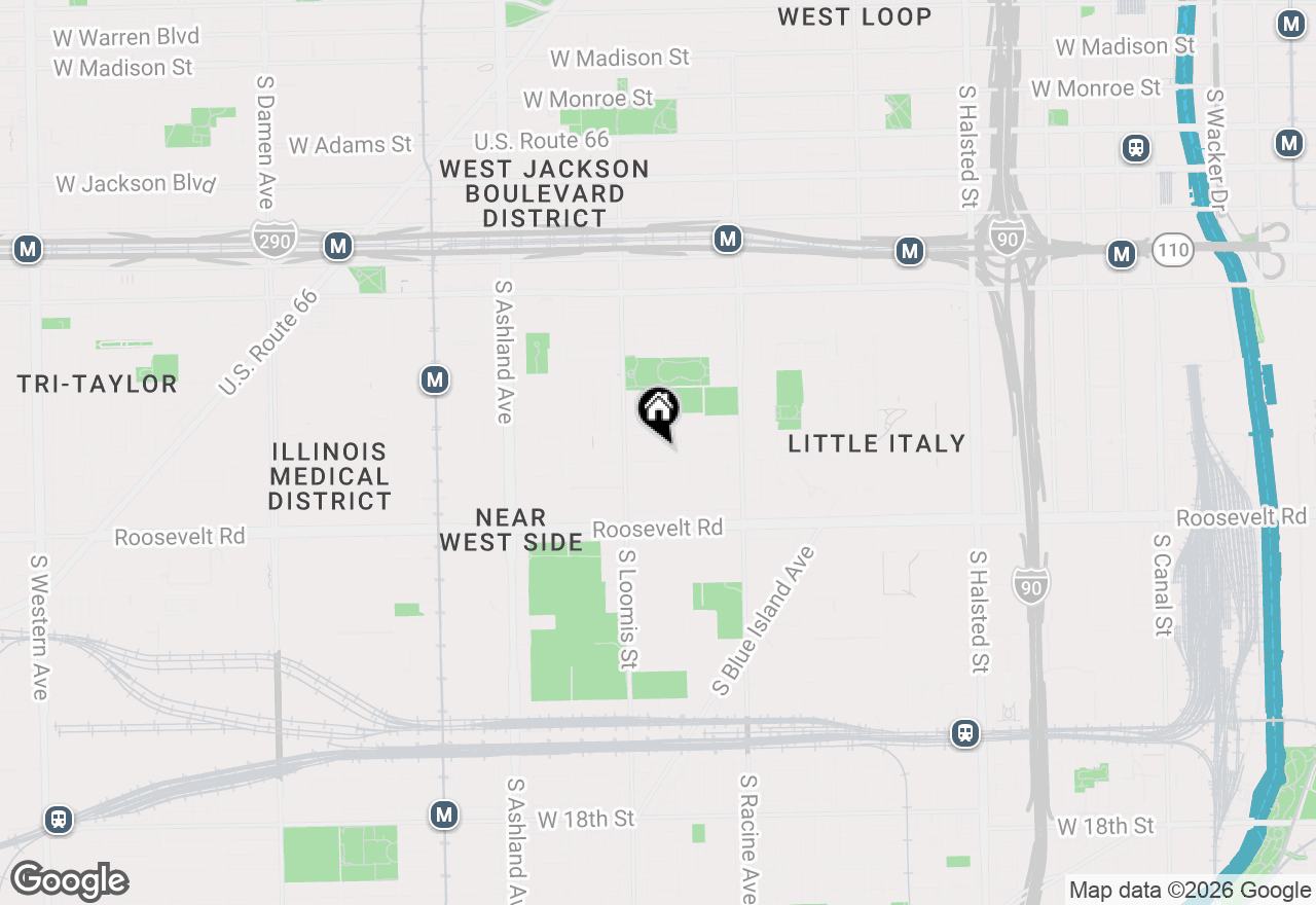 Map of 1331 W Taylor Street #4, Chicago, IL 60607