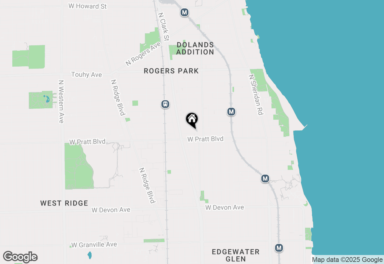 Map of 1643 W Farwell Avenue #3S, Chicago, IL 60626