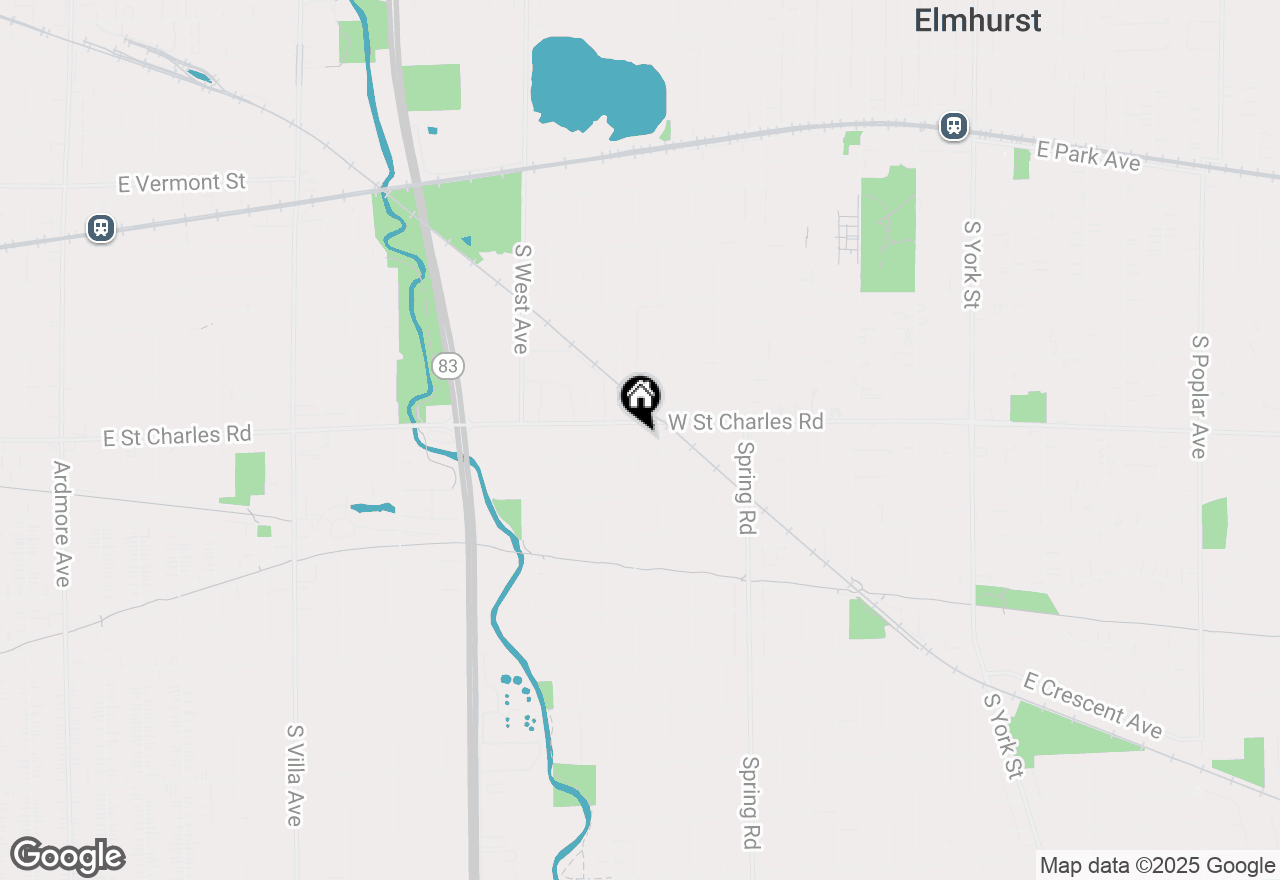 Map of 375 S Berkley Avenue, Elmhurst, IL 60126