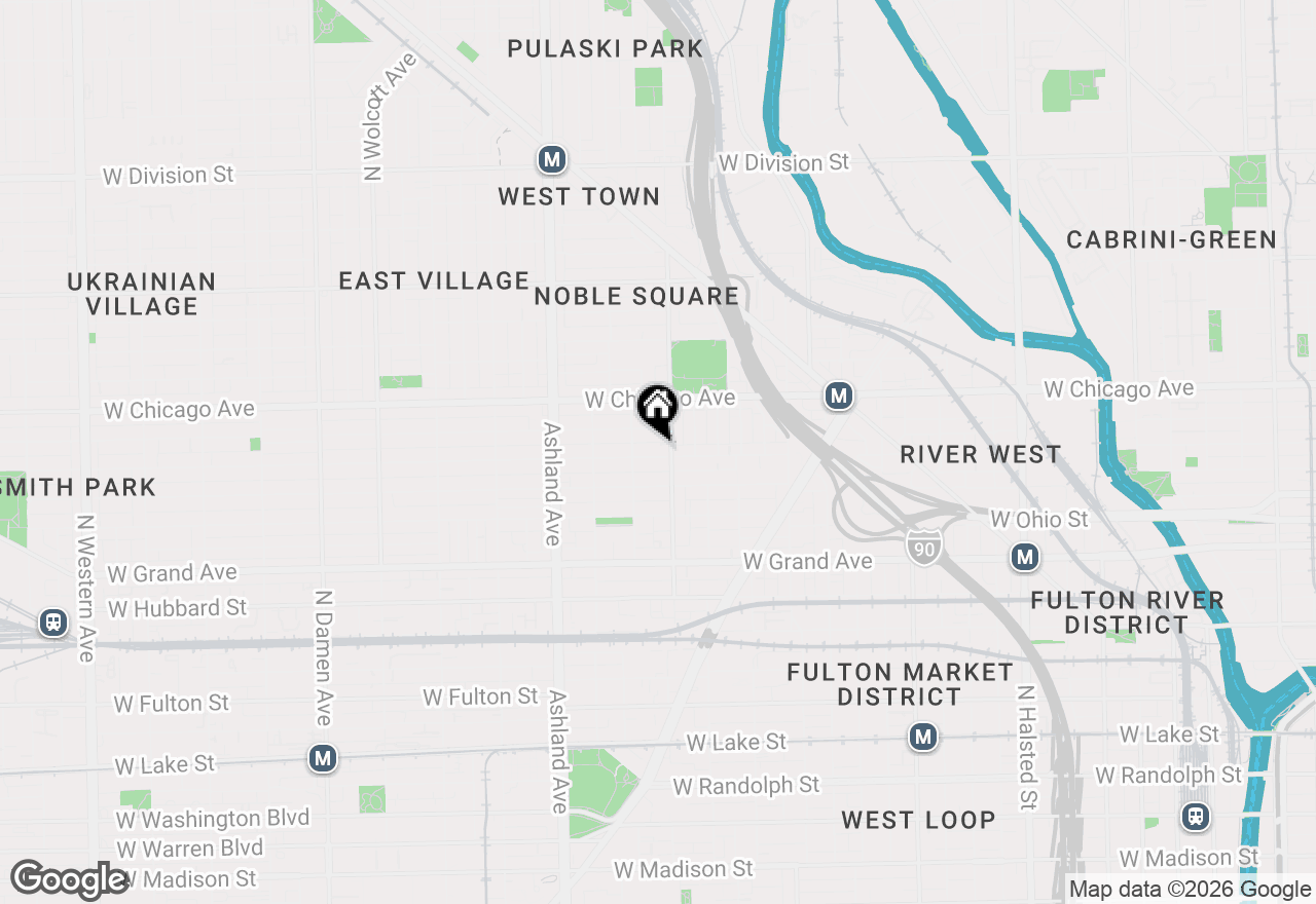 Map of 1410 W Huron Street #1, Chicago, IL 60642